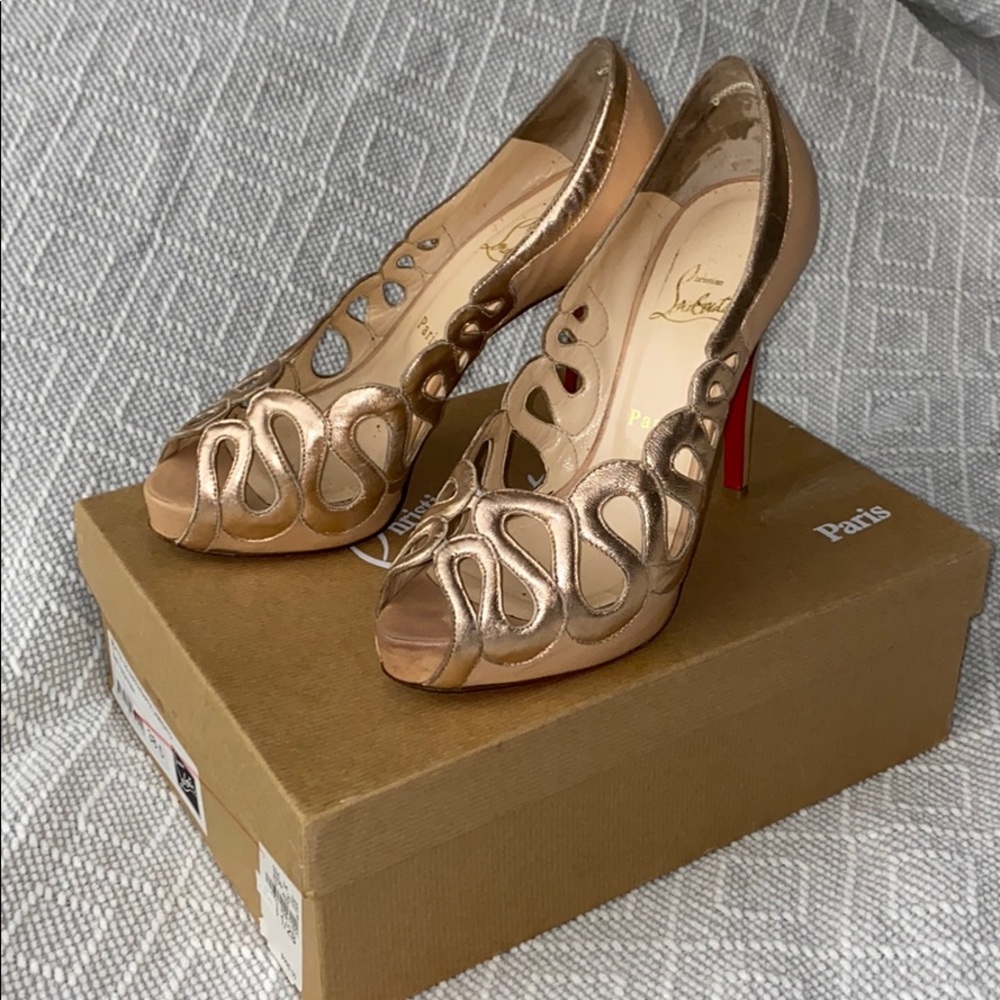 Blush/Champagne Christian Louboutin heels